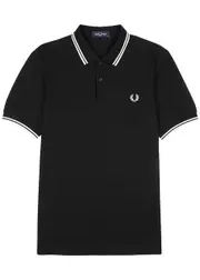 Fred Perry M3600 Black Piqué Cotton Polo Shirt - Xxl XXL