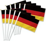 10 PCS Germany Handheld Small Flag, German Hand held Mini Decor Decoration Banner