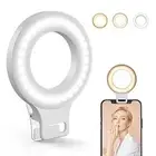 Clip on Ring Light, Kimwood Rechargeable 60 LED Selfie Ring Light for Phone, Lap
