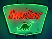 Sinclair Dinosaur Gasoline Neon Sign Artwork Glass Wall Decor Acrylic 20"x16"