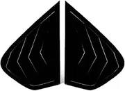 Car Rear Side Window Louvers Air Vent Scoop Shades Cover Trim Blind Compatible for BMW X6 E71 E72 2008-2013 2014 Auto Exterior Accessories(Glossy Black)