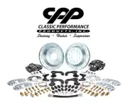 Ford 9" Rear Disc Brake Conversion Kit 12" 5x5.5 Drilled Rotors Black Calipers