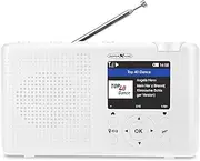 Reflexion TRA-23INT Portable DAB and Internet Radio with Radio and Battery (FM, DAB, DAB+, RDS, Colour Display, Bluetooth, Headphone Jack) White