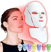Red Light Therapy for Face, LED Facial Light Therapy Mask, 7 Led Light Therapy Facial Skin Care Mask At Home