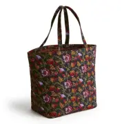Vera Bradley Premium Cotton Marston Grand Tote Midnight Garden Vines