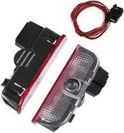 Turn Signal Lights for VW for Passat B6 B7 B8 B9 CC for Golf 5 6 7 for Touareg for Tiguan for Sharan for Jetta MK 5 6 7 2X LED Car Door Projector Welcome Light Turn Signal Lights(with Wire)