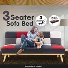 3 Seater Sofa Bed Lounge Couch Modular Furniture Home Linen Fabric Multi-colour