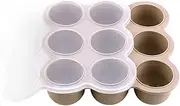Baby Food Freezer Tray - Silicone Platter with Lid, Ice Mold | Storage Organizer, Leakproof Meal Container for Purees Snacks Juice Broth Breastfeeding Prep Travel Fridge Organizer Feeding