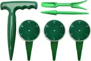 Coolrunner 6 Pack Sowing Seeds Dispenser Set, Adjustable Garden Hand Planter Seeder Tool Flower Plant Sow Traditional Sets, Seedlings Dibber and Widger