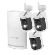 AllSecure4K Wireless Security Kit with 3 x Wire-Free Cameras & NVR Tower | SWNVK-AS4K800SD3