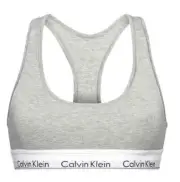 Calvin Klein Women's Modern Cotton Unlined Wireless Bralette-Grey Heather Size S