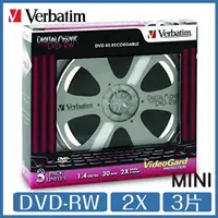 在飛比找樂天市場購物網優惠-Verbatim DVD-RW 8公分 1.4GB 2x 3