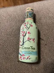 Vintage Bottle: ARIZONA GREEN TEA w/cap 20 oz Glass Bottle FULL Collectibles