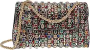 LeoLeoii Sparkly Rhinestone Clutch Purses | Luxury Evening Bag Women's Purse,Portable Rhinestone Clutch Purse for Birthday New Year Christmas Easter (Colorful2)