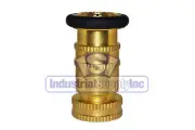 Fire Hose Nozzle | With Bumper | 1-1/2" National Pipe Thread (NPT) | Brass