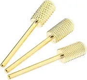 KAILIKETIY 3Pcs Nail Drill Bit Tungsten Manicure Bits for Nail Cleaning and Polish Durable Drill Bits for Home Salon and Professional Use for Gel Removal