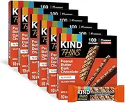 KIND THINS Peanut Butter Dark Chocolate Bars, Gluten Free Snacks, 4g Sugar, 0.74 OZ Bars (60 Count)