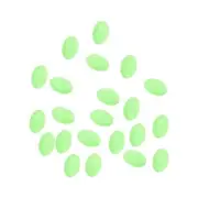 200Pcs 6x4mm Oval Plastic Glow Fishing Beads Tackle Tool, Green
