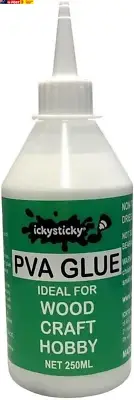 PVA Glue 250 Ml Non-Toxic, Dries Clear - Craft Supplies, DIY Projects, Home Deco