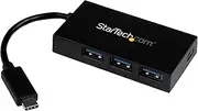 StarTech.com USB C Hub – 4 Port USB-C to USB-A (3X) and USB-C (1x) – with Power Adapter – USB Type C Hub – Port Expander