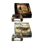 THE HOBBIT AN UNEXPECTED JOURNEY ART VINYL SKIN SONY PS4 CONSOLE & CONTROLLER