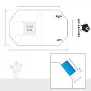 Grecian Pool Cover - Left/Right Corner Steps
