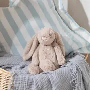 Bashful Beige Bunny Medium Plush Toy [JELLBASBB22]