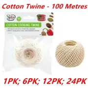 100M COTTON TWINE Roll STRING Arts Crafts Florist Gardening Wedding gift tags