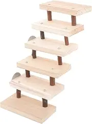 INOOMP Sturdy Wooden Ladder Toy Climbing Platform for Hamsters Rats Chinchillas Safe Fun Pet Toy