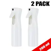 2 Pack Continuous. Mist Hair Spray Bottle Sprayer Salon Plant Mist Tools White