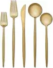 Zephyr Satin Gold Hampton Forge 45 piece Service for of 8 Flatware Set NEW