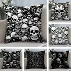Head Skeleton Pattern Pillow Case Pillow Covers Sofa Printing Cushion Cover