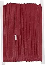 uxcell Maxi Piping Bias Tape, 20 Yards Piping Trim with Cord Satin Binding Lip Cord Trim Fit for Sewing Garment Webbing Trimming Crafts Decorating - (Dark Red)