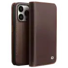 Qialino Genuine Leather Flip Wallet Cover Case for iPhone 12 13 14 15 16 Pro Max