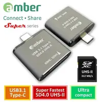 在飛比找Yahoo!奇摩拍賣優惠-【免運費】amber 超極速SD4.0讀卡機OTG USB 