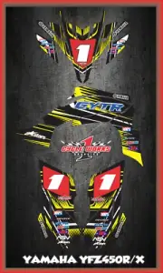 Yamaha 09-13 YFZ 450R 450X EFI ATV DECALS SEMI CUSTOM GRAPHICS KIT PRIMAL5