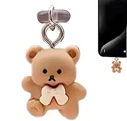 USB C Plug Cover, Cute Bear Charging Port Plug, Dust Plug Charm, Type C Mobile Phone Port Protector, Plugs Pendants for Type-C Port Device