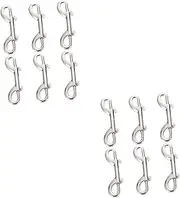 HANABASS 2sets Dog Leash Buckle Double Ended Snap Clips Lanyard Snap Hooks for Pets 6pcs*2