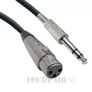 100ft XLR 3-Pin Female to 1/4" Stereo Plug Shielded Microphone Mic Cable Cord