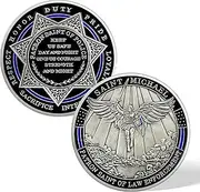 Saint Michael Challenge Coin Police Law Enforcement Coin