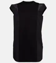 [Sacai] Sacai Poplin and jersey T-shirt dress AU 14 black