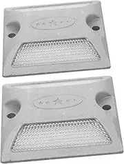2pcs Reflective Driveway Markers Durable High Visibility Plastic Pavement Reflectors for Easy Installation for Traffic and Low Light Conditions