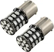 1157 BAY15D 800 Lumens 33-SMD 2835 Red LED Light Bulbs for Car Auto Brake Turn Signal Taillight Parking Light (Pack of 2)