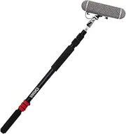 VIVEMCE Boom Pole for Shotgun Mic, Professional Boom Mic Pole for Video Recording，3-Section Extendable Rod From 3.1ft to 8.3ft Adjustable Length with 1/4" and 3/8" to 5/8" Threads