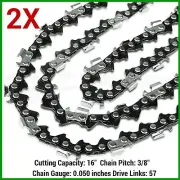 2 X 16" CHAINSAW CHAIN 16in Bar Replacement Suits BAUMR-AG SX38 38cc Saws