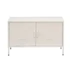 Artiss Buffet Sideboard Cupboard Cabinet Storage 2 Doors Locker Metal White