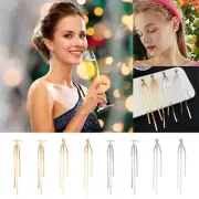 Tassel Earrings For Women Style Simple Design Long Bone Chain Earrings