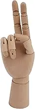 Flexible Wooden Hand Model, Moveable Wooden Artist Drawing Manikin Articulated Mannequin Right Left Hand, Drawing Model Artist Manikin Hand Model for Home Office Desk (7116A 0201