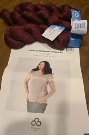 Laura Nelkin Pacificus Kit With Cloudborn Cotton Yarn 3 Skeins