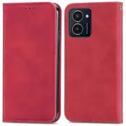 For HMD Pulse Pro Case Skin Touch Feeling Leather Wallet Phone Cover Magnetic Absorption Red